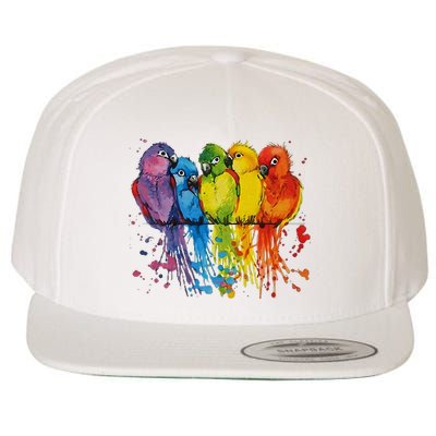 Love Parrot Women Parrot Lovers Wool Snapback Cap