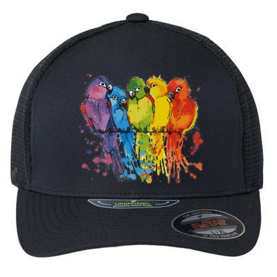 Love Parrot Wo Parrot Lovers Flexfit Unipanel Trucker Cap