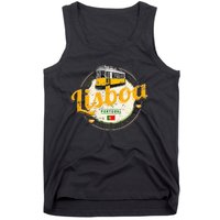 Lisbon Portugal With Retro Tram Vintage Souvenir Tank Top