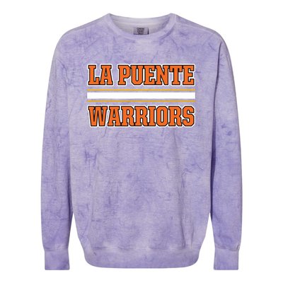 La Puente Warriors Horizontal Stripes Colorblast Crewneck Sweatshirt