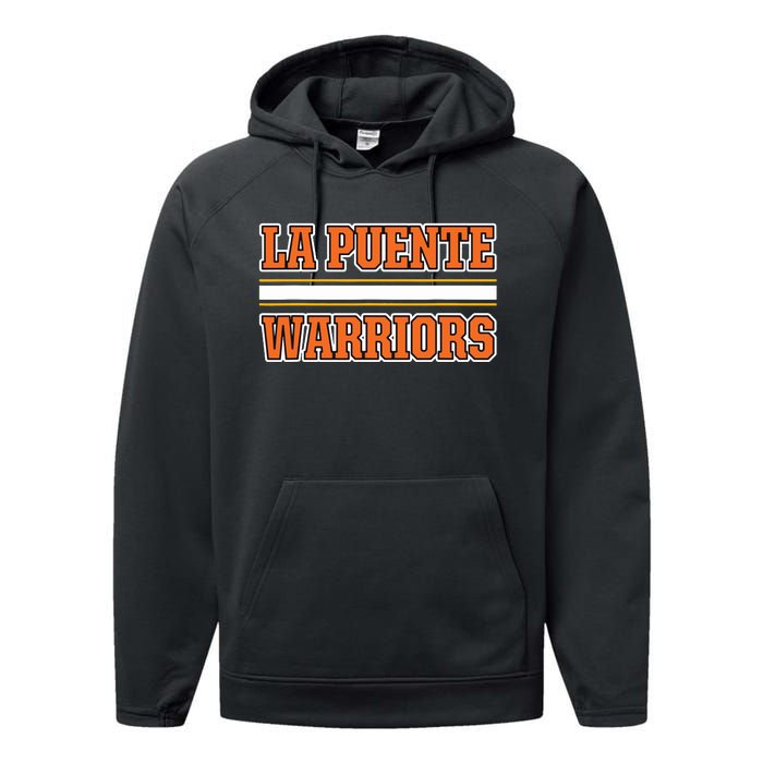 La Puente Warriors Horizontal Stripes Performance Fleece Hoodie