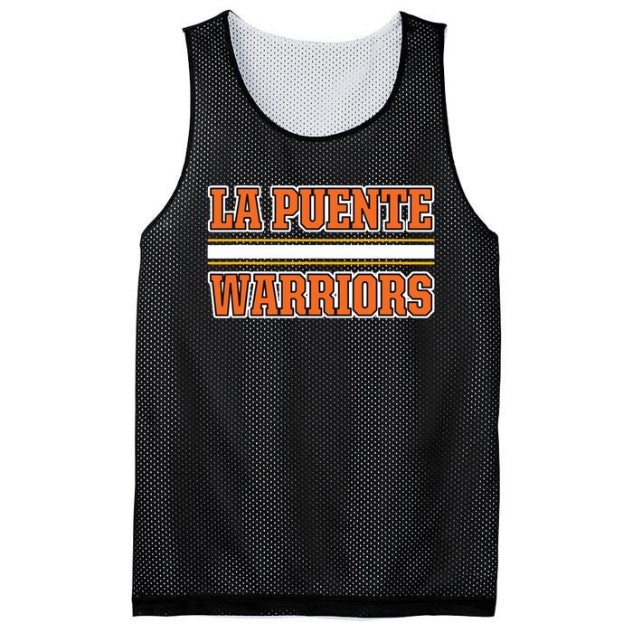 La Puente Warriors Horizontal Stripes Mesh Reversible Basketball Jersey Tank