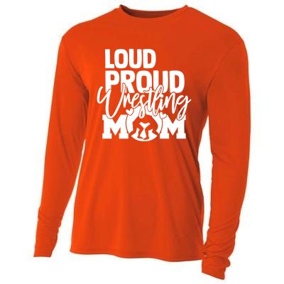 Loud Proud Wrestling Mom Mother Gift Cooling Performance Long Sleeve Crew