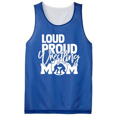 Loud Proud Wrestling Mom Mother Gift Mesh Reversible Basketball Jersey Tank