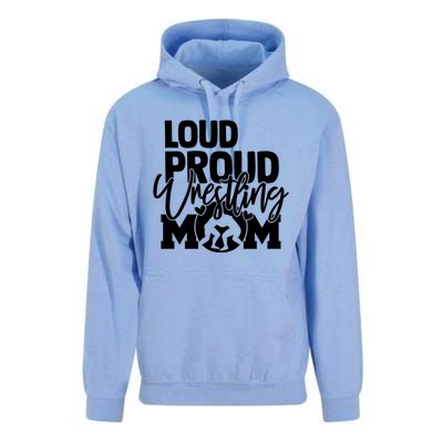 Loud Proud Wrestling Mom Mother Gift Unisex Surf Hoodie