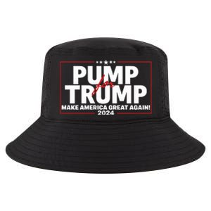 Lil Pump Wearing Pump For Trump America Great Again 2024 Cool Comfort Performance Bucket Hat