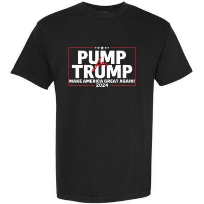 Lil Pump Wearing Pump For Trump America Great Again 2024 Garment-Dyed Heavyweight T-Shirt