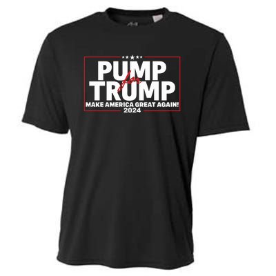 Lil Pump Wearing Pump For Trump America Great Again 2024 Cooling Performance Crew T-Shirt