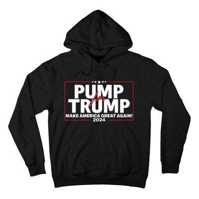 Lil Pump Wearing Pump For Trump America Great Again 2024 Hoodie