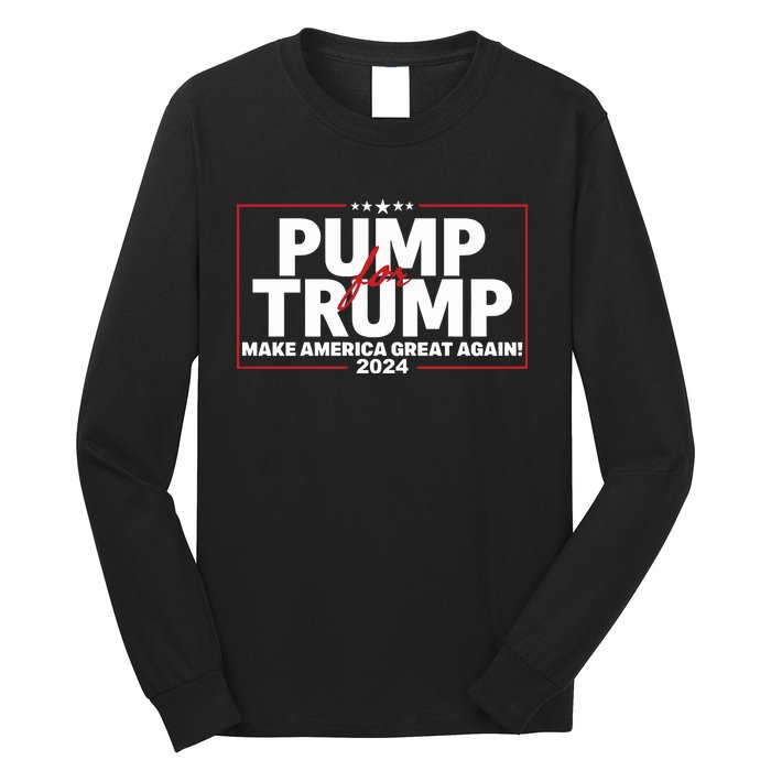 Lil Pump Wearing Pump For Trump America Great Again 2024 Long Sleeve Shirt