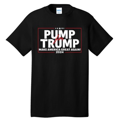 Lil Pump Wearing Pump For Trump America Great Again 2024 Tall T-Shirt