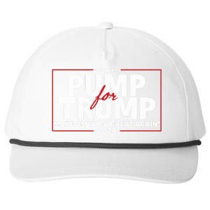 Lil Pump Wearing Pump For Trump America Great Again 2024 Snapback Five-Panel Rope Hat