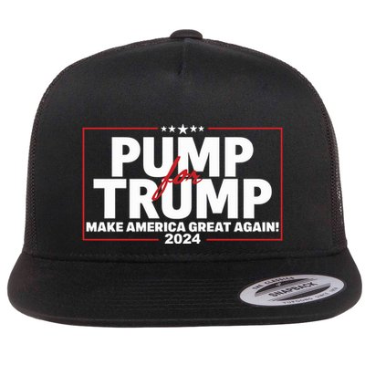 Lil Pump Wearing Pump For Trump America Great Again 2024 Flatbill Hat