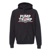 Lil Pump Wearing Pump For Trump America Great Again 2024 Premium Hoodie