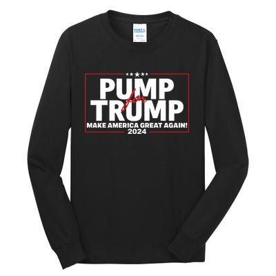 Lil Pump Wearing Pump For Trump America Great Again 2024 Tall Long Sleeve T-Shirt