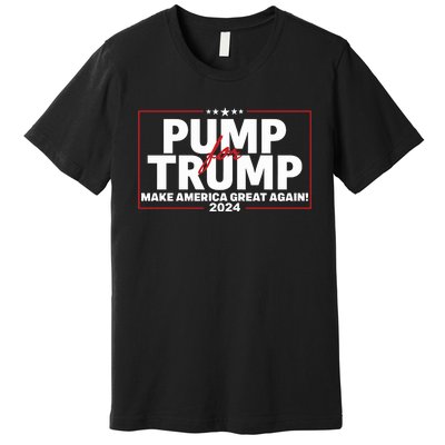 Lil Pump Wearing Pump For Trump America Great Again 2024 Premium T-Shirt