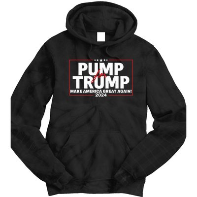 Lil Pump Wearing Pump For Trump America Great Again 2024 Tie Dye Hoodie