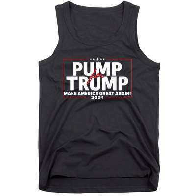 Lil Pump Wearing Pump For Trump America Great Again 2024 Tank Top