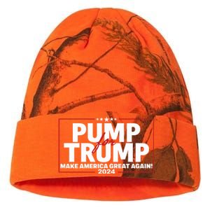 Lil Pump Wearing Pump For Trump America Great Again 2024 Kati Licensed 12" Camo Beanie