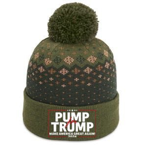 Lil Pump Wearing Pump For Trump America Great Again 2024 The Baniff Cuffed Pom Beanie