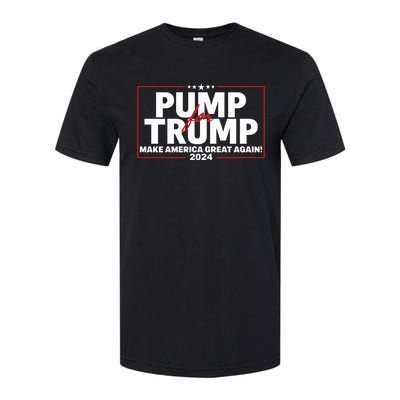 Lil Pump Wearing Pump For Trump America Great Again 2024 Softstyle CVC T-Shirt