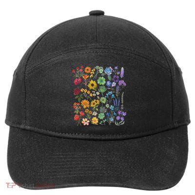 Lgbt Pride Wildflowers Pride Month 7-Panel Snapback Hat