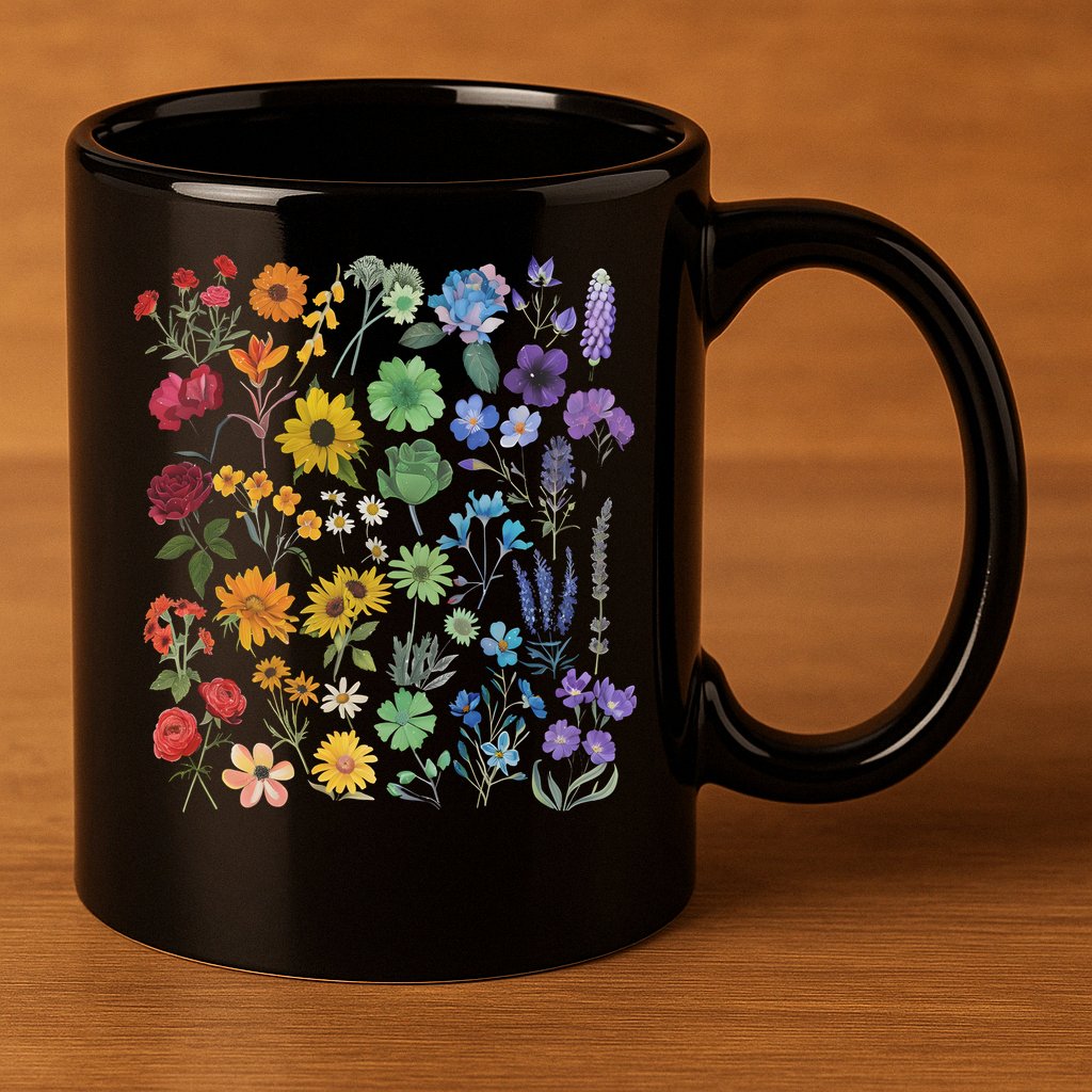 Lgbt Pride Wildflowers Pride Month 11oz C Handle Ceramic Mug