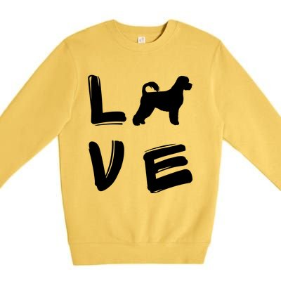 Love Portuguese Water Dog Great Gift Premium Crewneck Sweatshirt