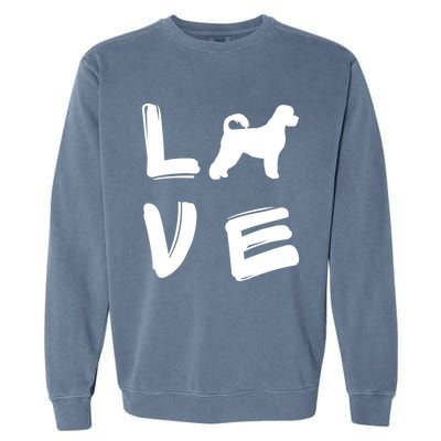 Love Portuguese Water Dog Great Gift Garment-Dyed Sweatshirt