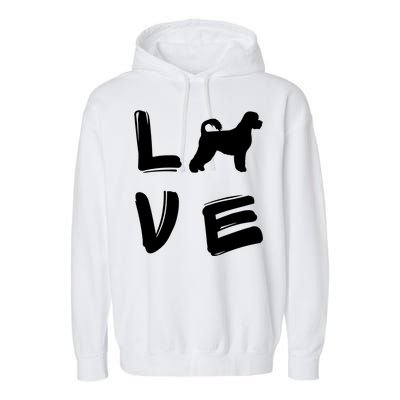 Love Portuguese Water Dog Great Gift Garment-Dyed Fleece Hoodie