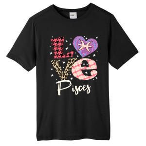 Love Pisces Zodiac Sign And Love Heart Funny Gift Tall Fusion ChromaSoft Performance T-Shirt