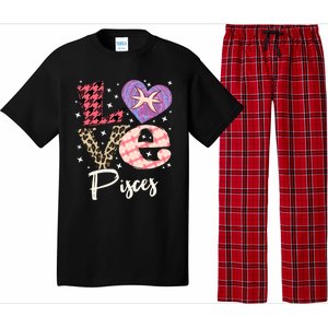 Love Pisces Zodiac Sign And Love Heart Funny Gift Pajama Set