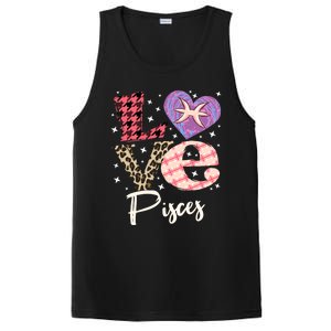 Love Pisces Zodiac Sign And Love Heart Funny Gift PosiCharge Competitor Tank