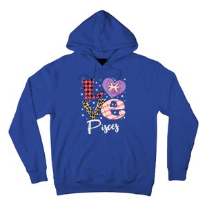 Love Pisces Zodiac Sign And Love Heart Funny Gift Hoodie