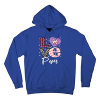 Love Pisces Zodiac Sign And Love Heart Funny Gift Hoodie