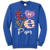 Love Pisces Zodiac Sign And Love Heart Funny Gift Sweatshirt