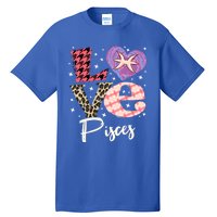 Love Pisces Zodiac Sign And Love Heart Funny Gift Tall T-Shirt