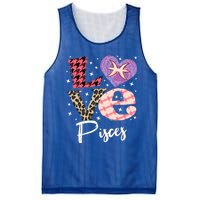 Love Pisces Zodiac Sign And Love Heart Funny Gift Mesh Reversible Basketball Jersey Tank