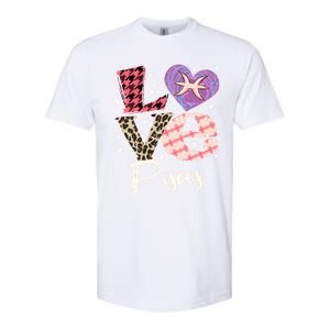 Love Pisces Zodiac Sign And Love Heart Funny Gift Softstyle CVC T-Shirt