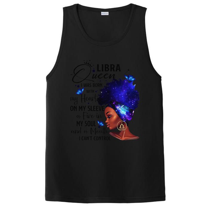 Libra Queen Afro Melanin Birthday Gift For Black Wo PosiCharge Competitor Tank