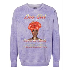 Leo Queens Are Born In Leo Colorblast Crewneck Sweatshirt