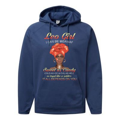 Leo Queens Are Born In Leo Performance Fleece Hoodie