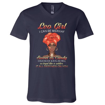 Leo Queens Are Born In Leo V-Neck T-Shirt