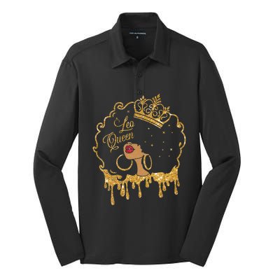 Leo Queens Are Born in July 23 - August 22 Birthday Silk Touch Performance Long Sleeve Polo