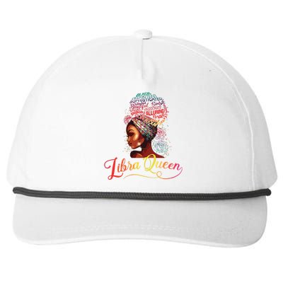 Libra Queen Afro Women September October Melanin Birthday Snapback Five-Panel Rope Hat