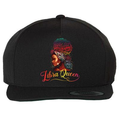 Libra Queen Afro Women September October Melanin Birthday Wool Snapback Cap