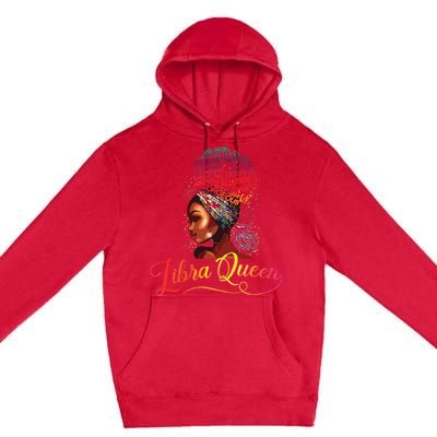 Libra Queen Afro Women September October Melanin Birthday Premium Pullover Hoodie