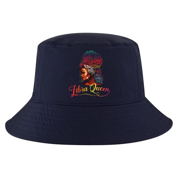 Libra Queen Afro Women September October Melanin Birthday Cool Comfort Performance Bucket Hat