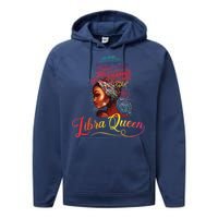 Libra Queen Afro Women September October Melanin Birthday Performance Fleece Hoodie