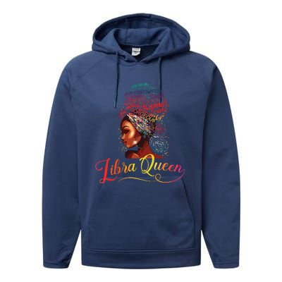 Libra Queen Afro Women September October Melanin Birthday Performance Fleece Hoodie